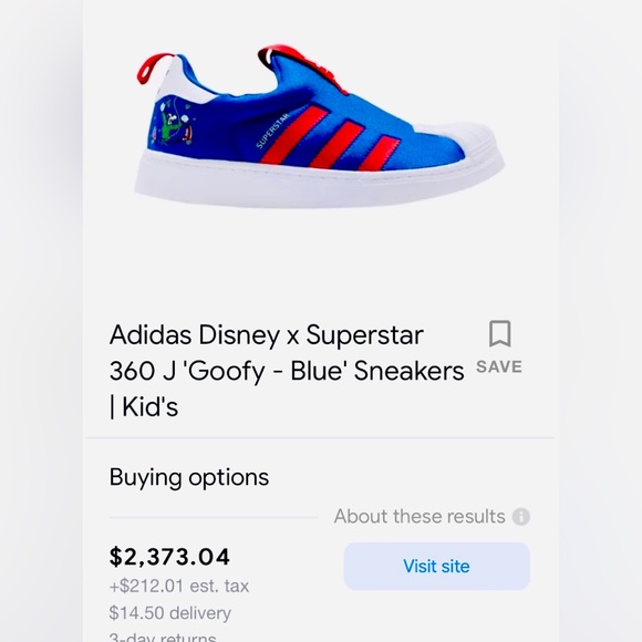 🔥NEW🔥 Adidas Disney x Superstar 360 (Blue,Red, White), Youth Size 3: $55 (FIRM) - Picture 15 of 15